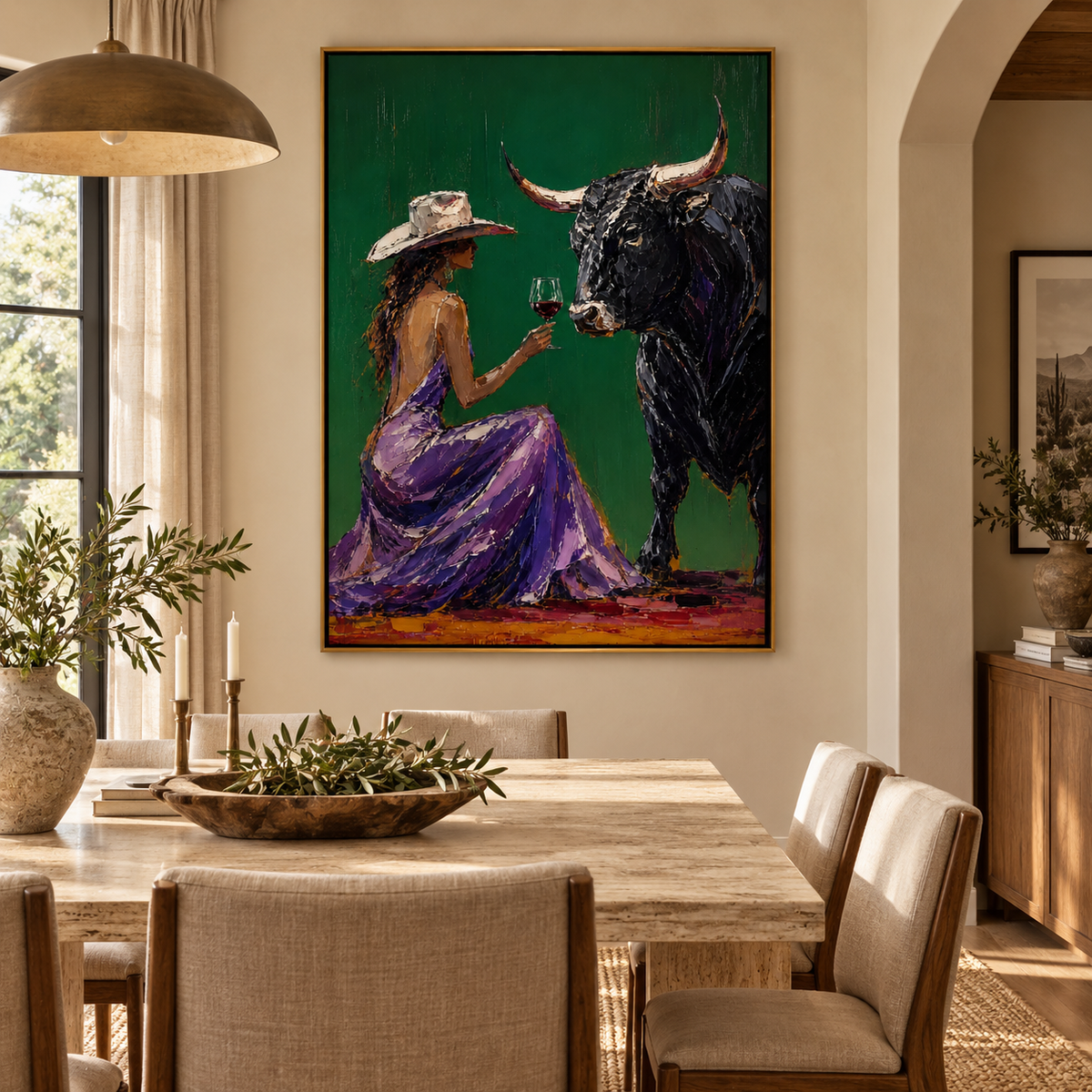 ARBYNART POP Art | Emerald Toast to the Wild Bull