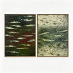 ARBYNART Wabi-Sabi Art | FISH Shoal in Dusk