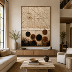 ARBYNART Wabi-Sabi Art | Fibrous Circle Textures