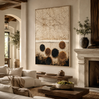ARBYNART Wabi-Sabi Art | Fibrous Circle Textures
