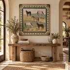 ARBYNART Vintage Americana Art | Five Equines on the Meadow