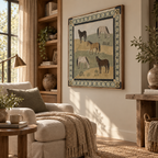 ARBYNART Vintage Americana Art | Five Equines on the Meadow