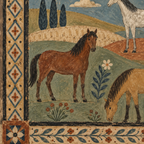 ARBYNART Vintage Americana Art | Five Equines on the Prairie