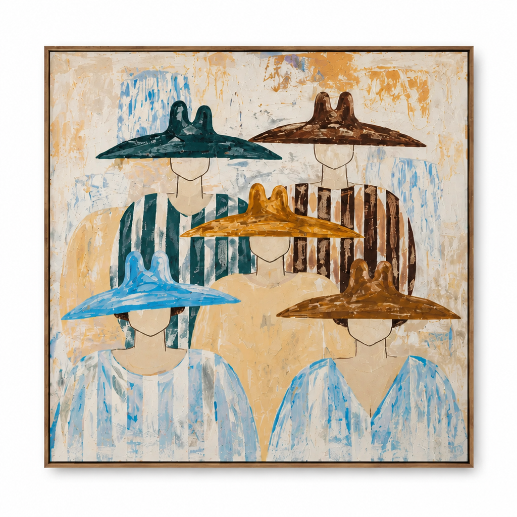 ARBYNART Vintage Americana Art | Five Hats in Harmony