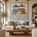 ARBYNART Vintage Americana Art | Five Hats in Harmony