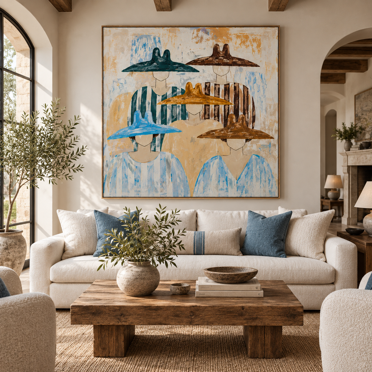 ARBYNART Vintage Americana Art | Five Hats in Harmony
