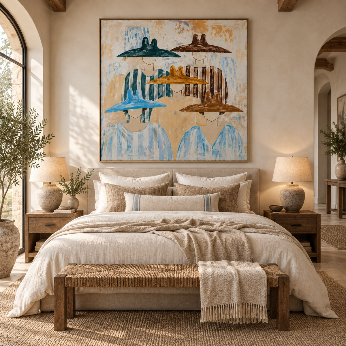 ARBYNART Vintage Americana Art | Five Hats in Harmony
