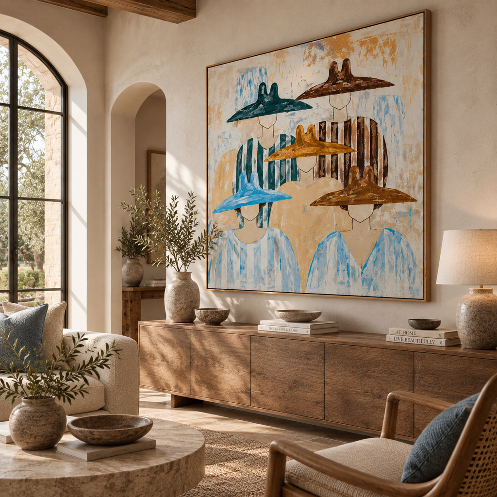 ARBYNART Vintage Americana Art | Five Hats in Harmony