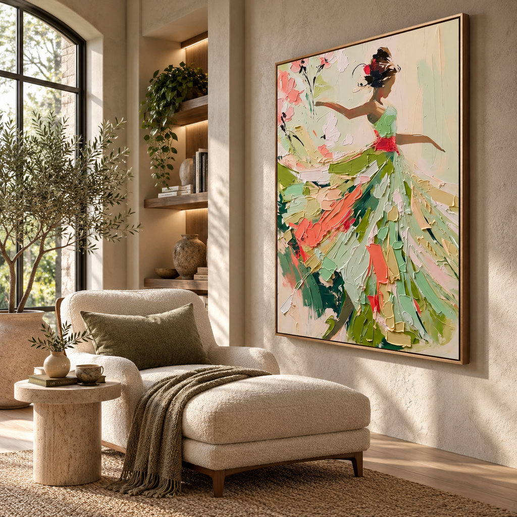 ARBYNART 3D Textured Art | Floral Dancer in Motion