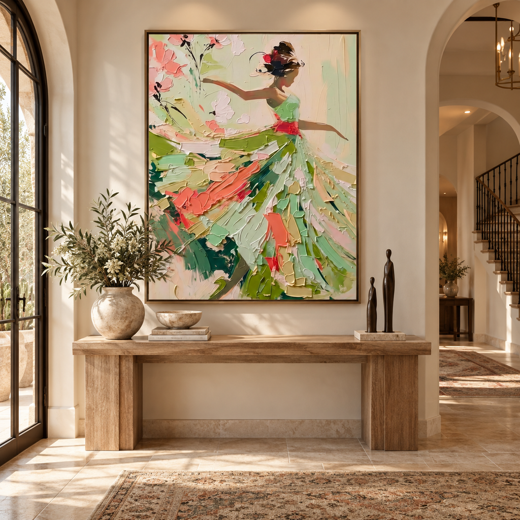 ARBYNART 3D Textured Art | Floral Dancer in Motion