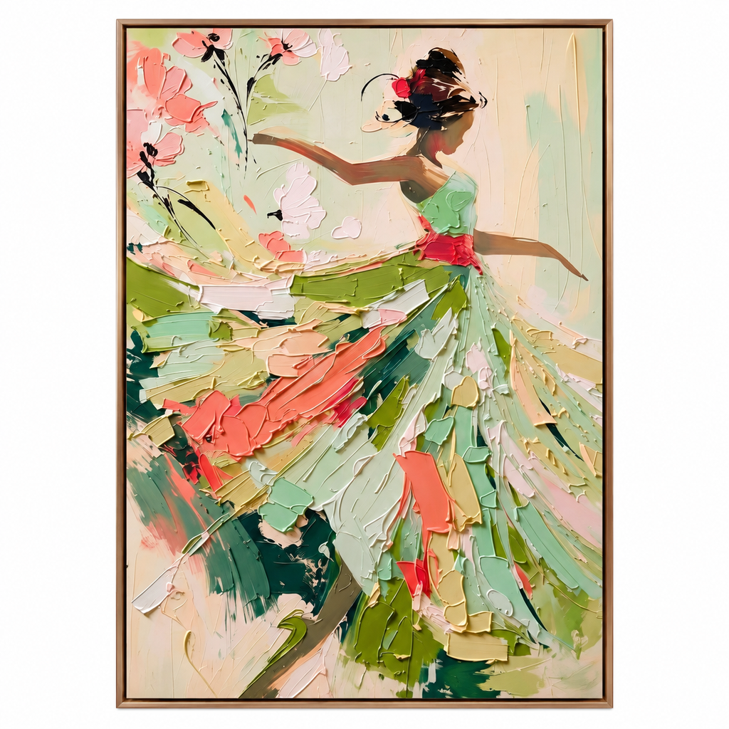 ARBYNART 3D Textured Art | Floral Dancer in Motion