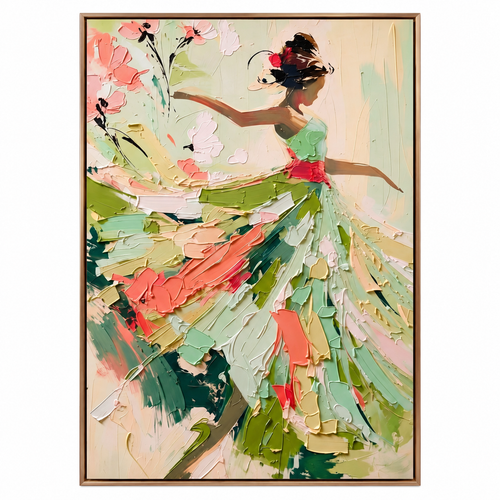 ARBYNART 3D Textured Art | Floral Dancer in Motion