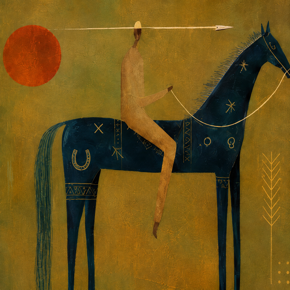 ARBYNART Vintage Americana Art | Folk Symbol of the Desert