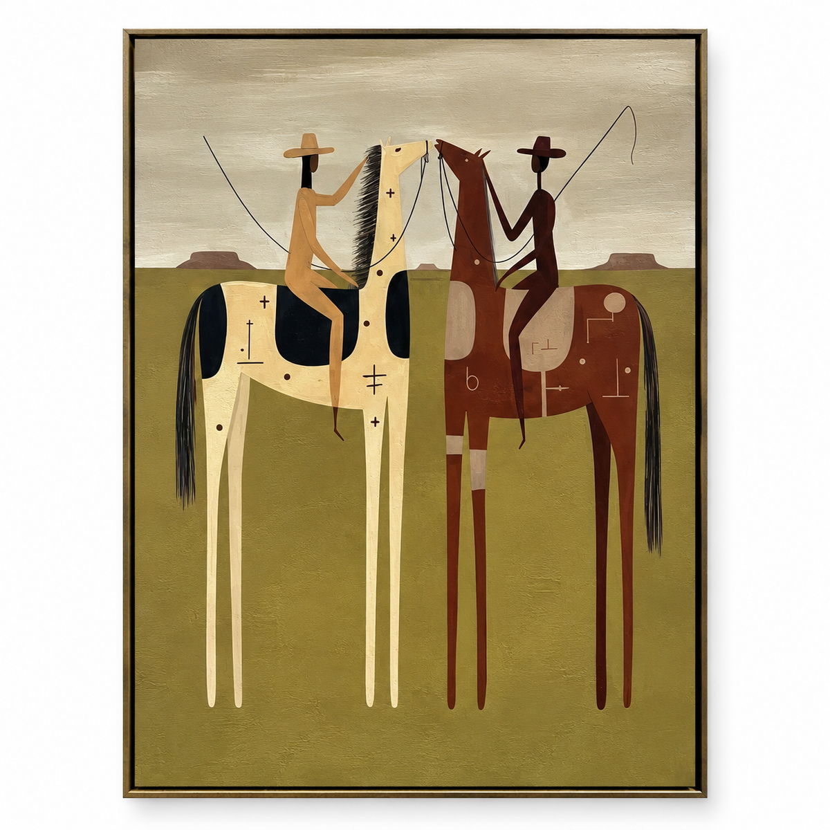 ARBYNART Vintage Americana Art | Frontier Mirror Riders