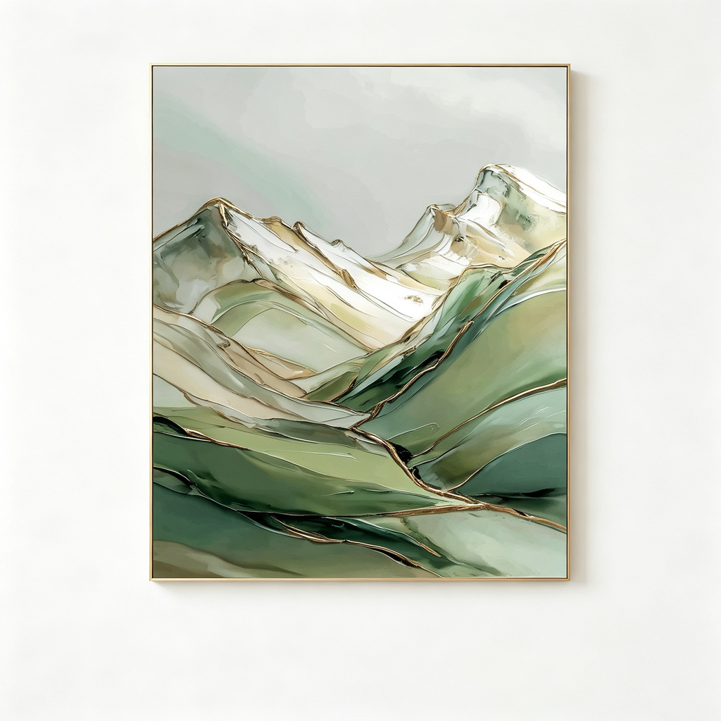 ARBYNART Abstract Art | Gilded Mountain Drift