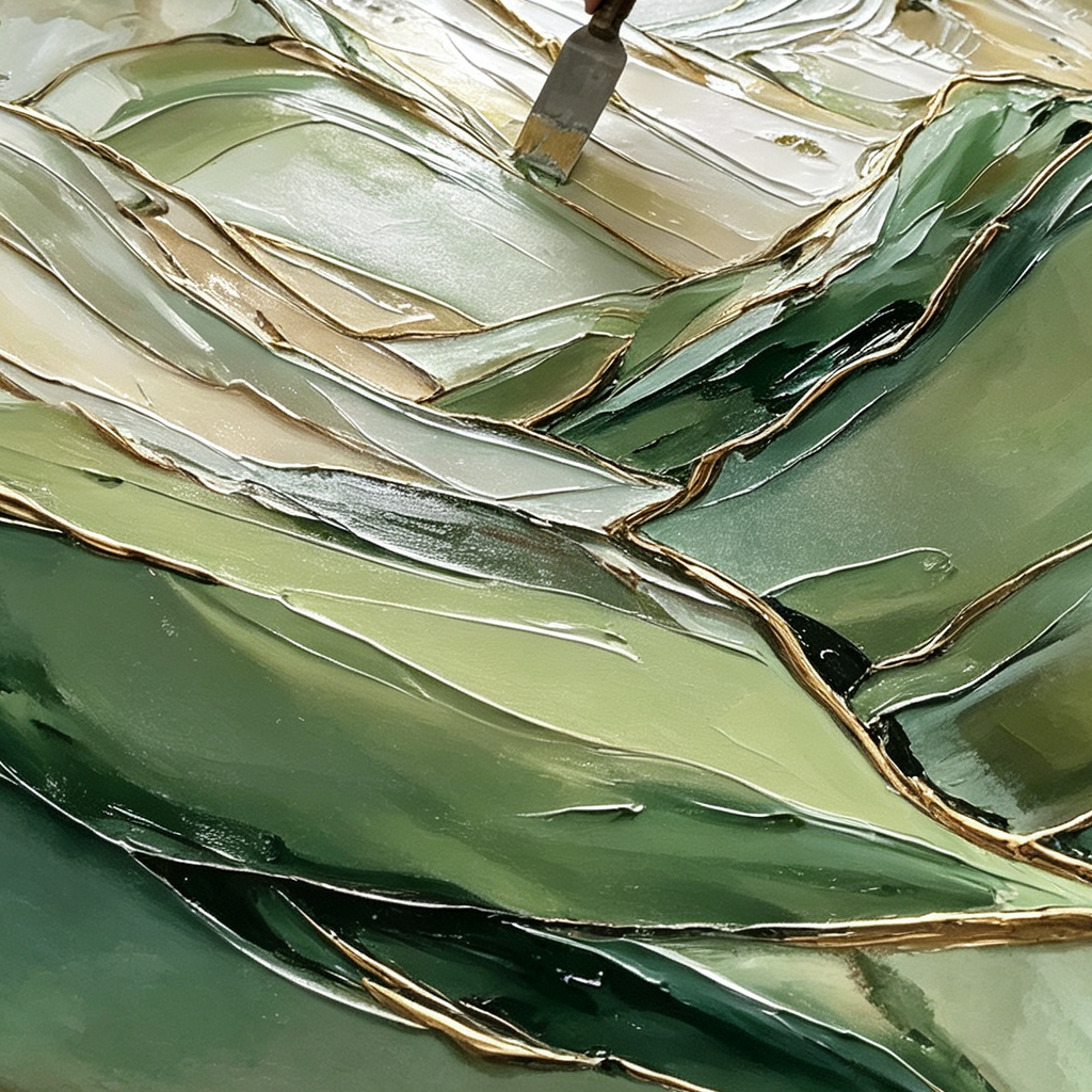 ARBYNART Abstract Art | Gilded Mountain Drift