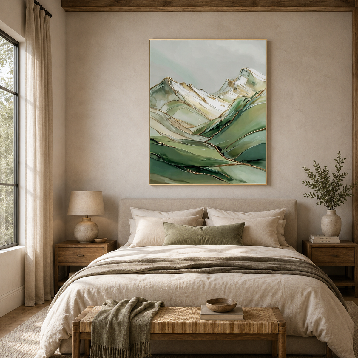 ARBYNART Abstract Art | Gilded Mountain Drift