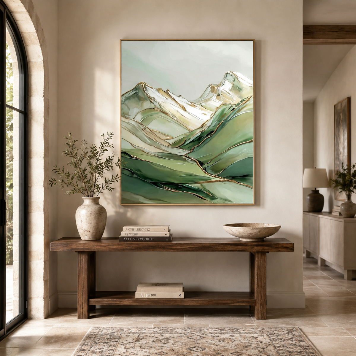 ARBYNART Abstract Art | Gilded Mountain Drift