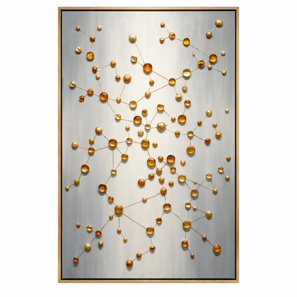 ARBYNART Contemporary Luxe Art | Gilded Orbit Lattice