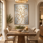 ARBYNART Contemporary Luxe Art | Gilded Orbit Lattice