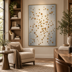 ARBYNART Contemporary Luxe Art | Gilded Orbit Lattice