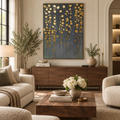 ARBYNART Contemporary Luxe Art | Gilded Blossom Rain