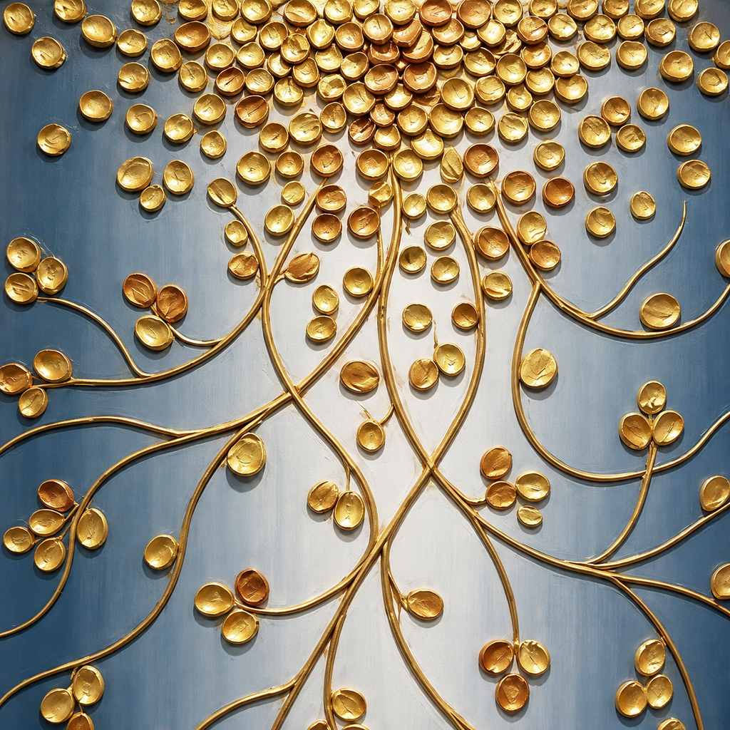 ARBYNART Contemporary Luxe Art | Gilded Branch Cascade