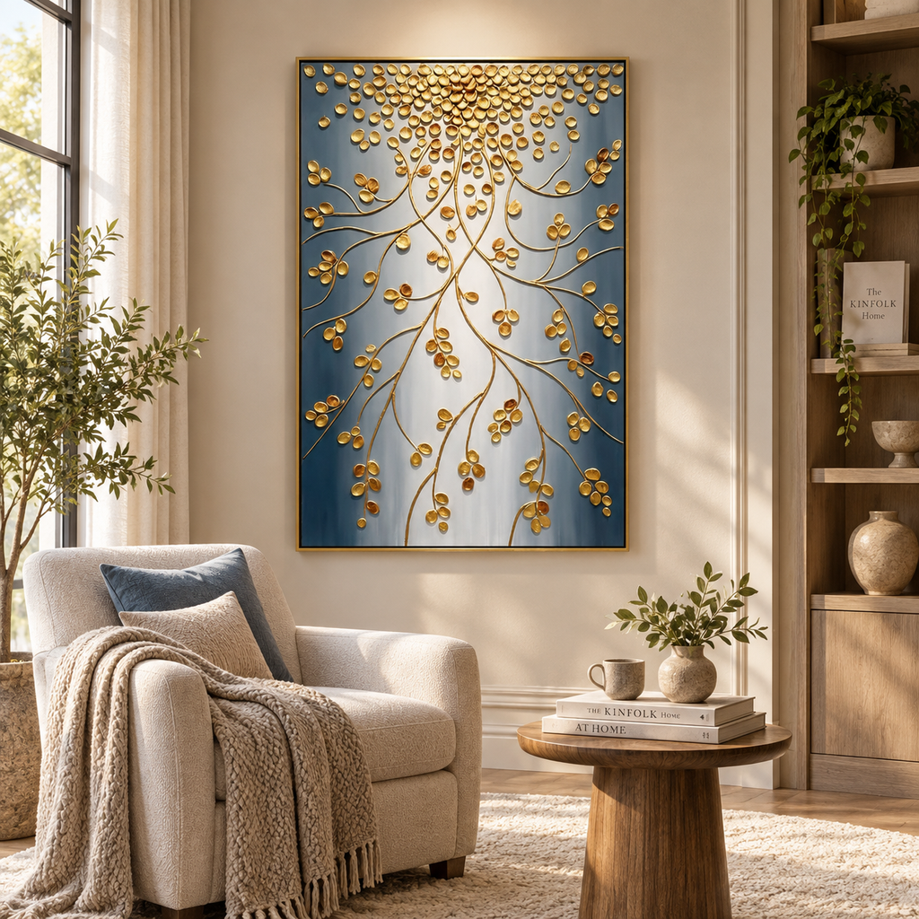 ARBYNART Contemporary Luxe Art | Gilded Branch Cascade