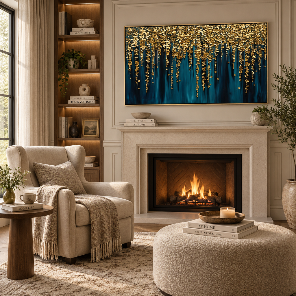 ARBYNART Contemporary Luxe Art | Gilded Canopy Falls