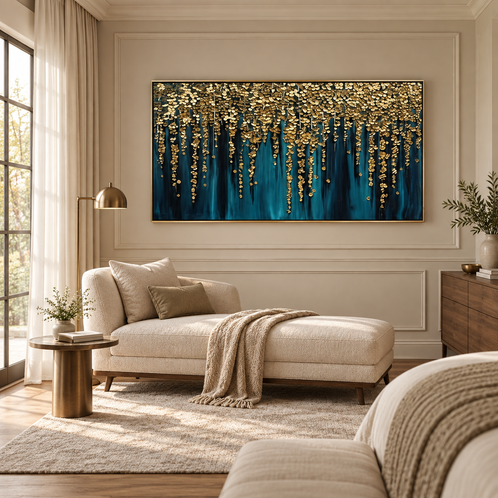 ARBYNART Contemporary Luxe Art | Gilded Canopy Falls