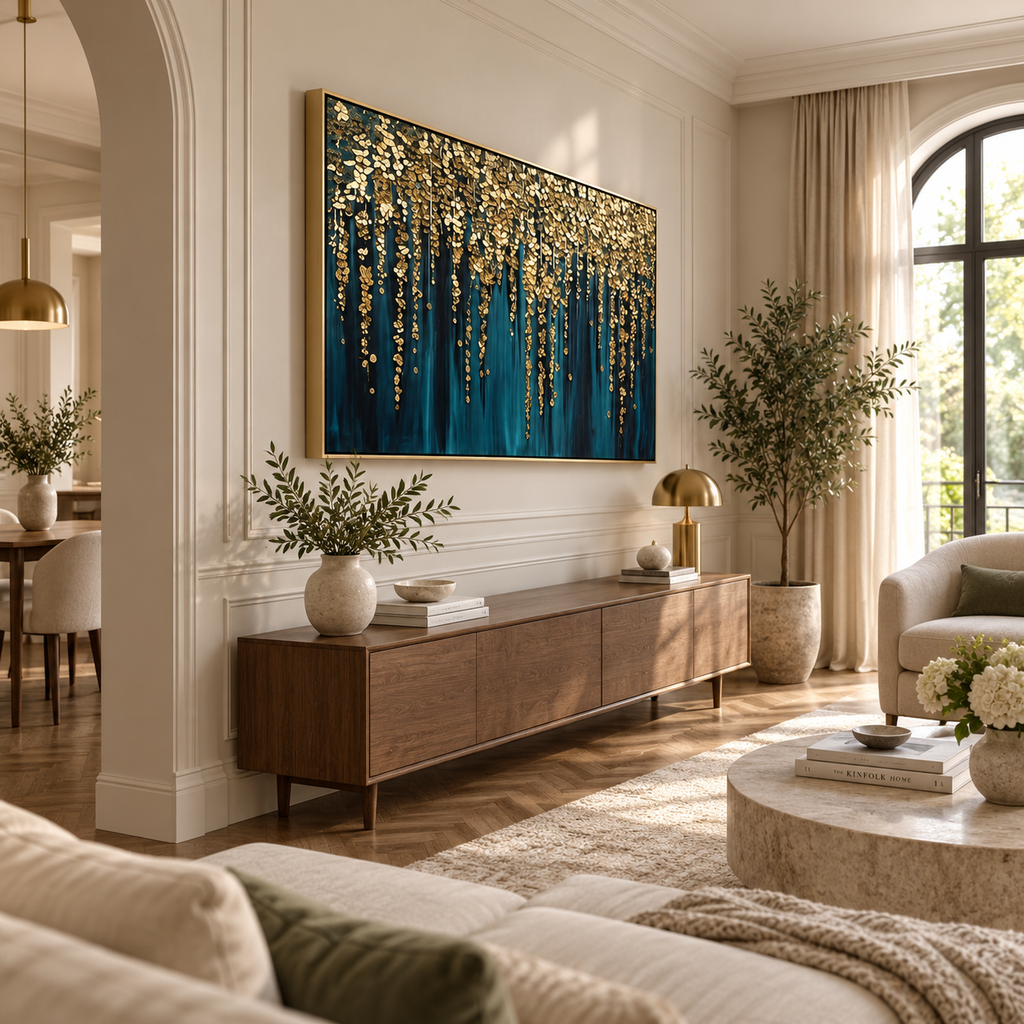 ARBYNART Contemporary Luxe Art | Gilded Canopy Falls