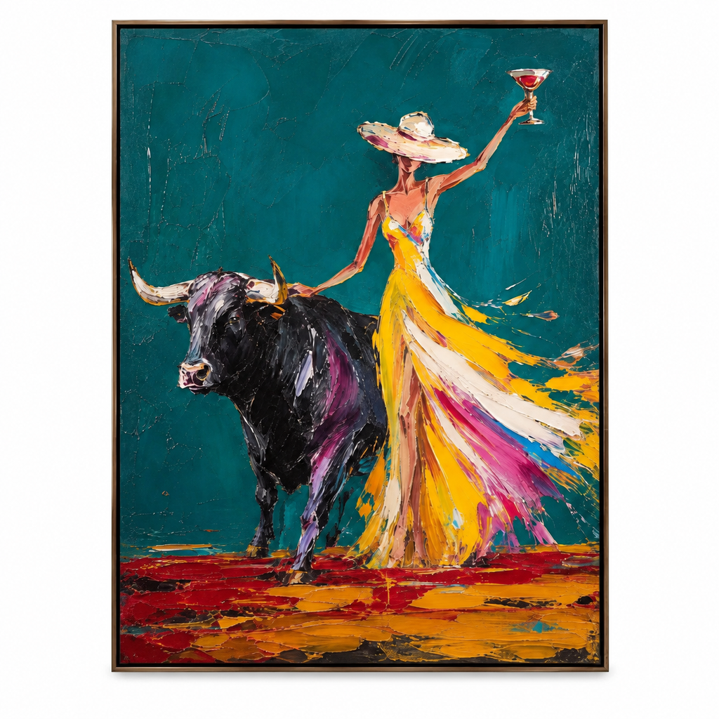 ARBYNART POP Art | Gilded Ceremony on the Teal Frontier