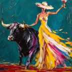 ARBYNART POP Art | Gilded Ceremony on the Teal Frontier