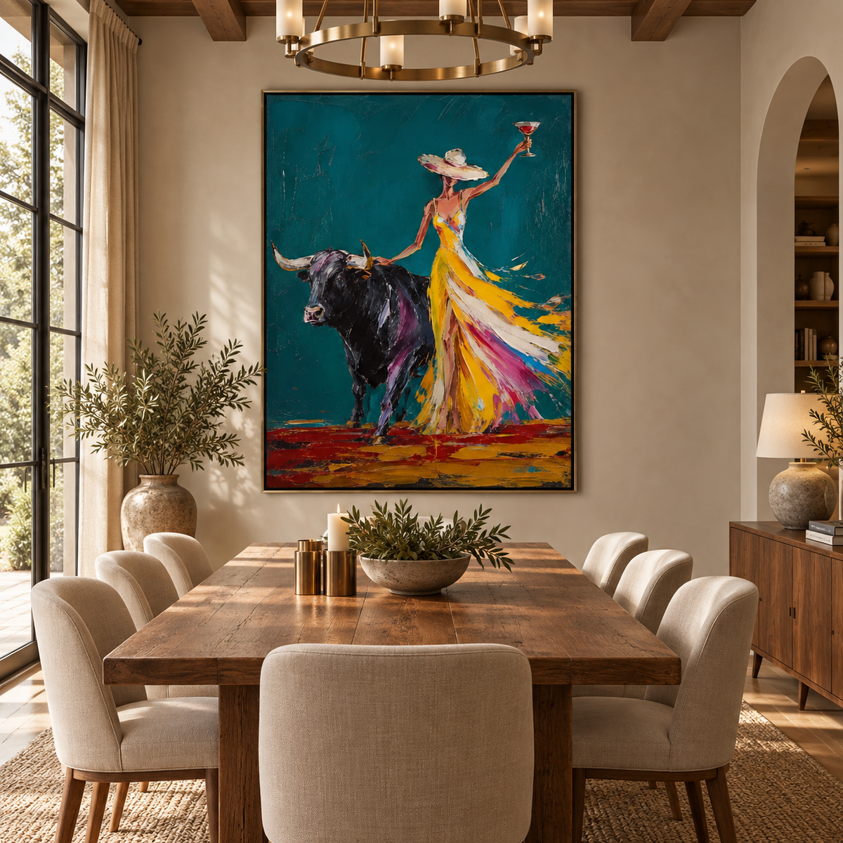 ARBYNART POP Art | Gilded Ceremony on the Teal Frontier