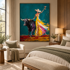 ARBYNART POP Art | Gilded Ceremony on the Teal Frontier