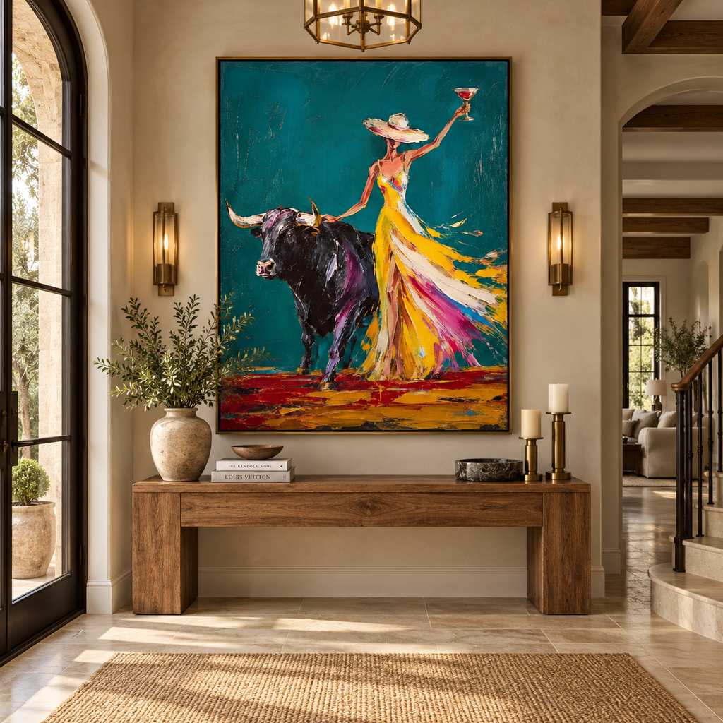 ARBYNART POP Art | Gilded Ceremony on the Teal Frontier