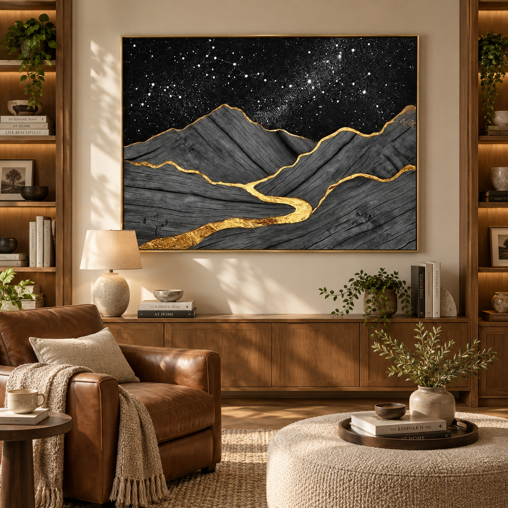 ARBYNART Contemporary Luxe Art | Gilded Channel