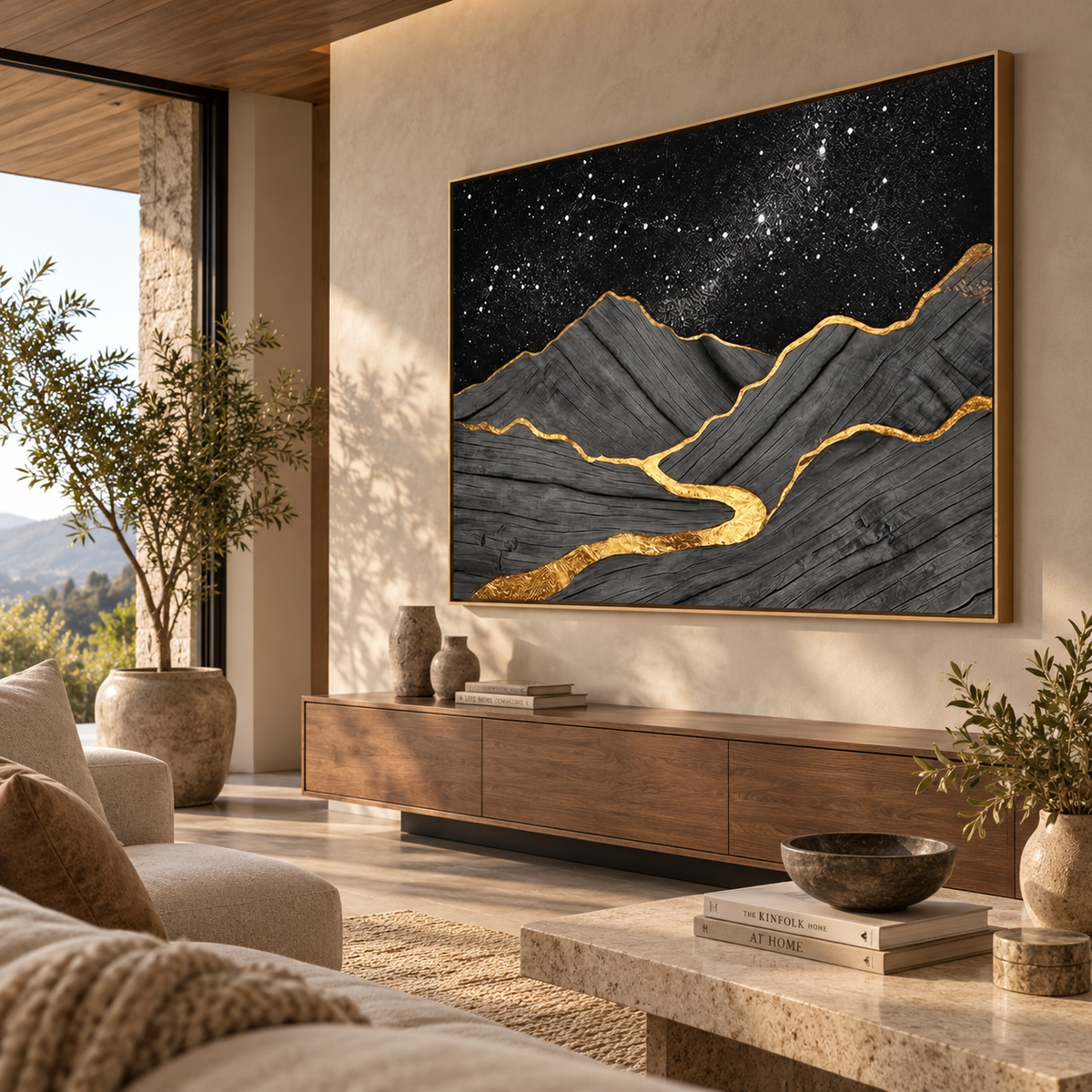 ARBYNART Contemporary Luxe Art | Gilded Channel