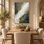ARBYNART 3D Textured Art | Gilded Cracked Flow