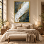 ARBYNART 3D Textured Art | Gilded Cracked Flow