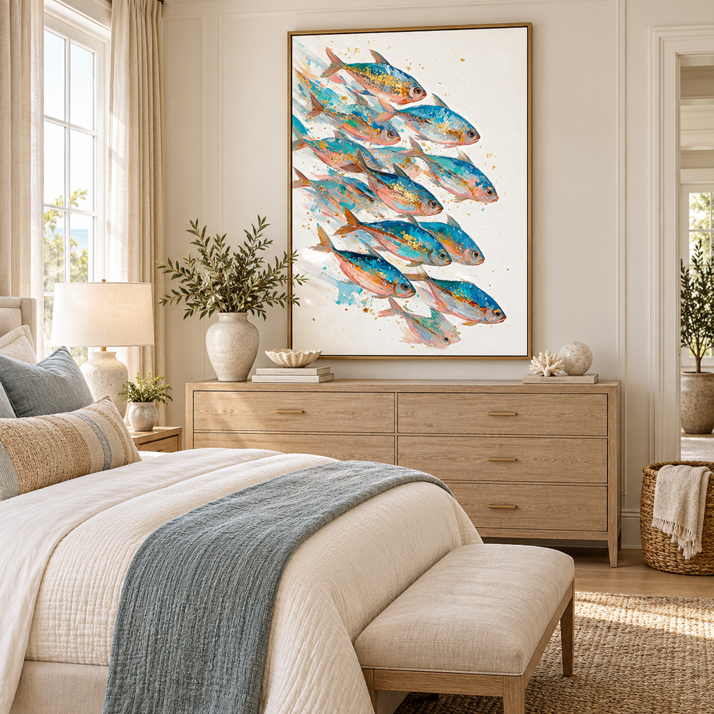 ARBYNART Abstract Art | Gilded Currents of the Sea