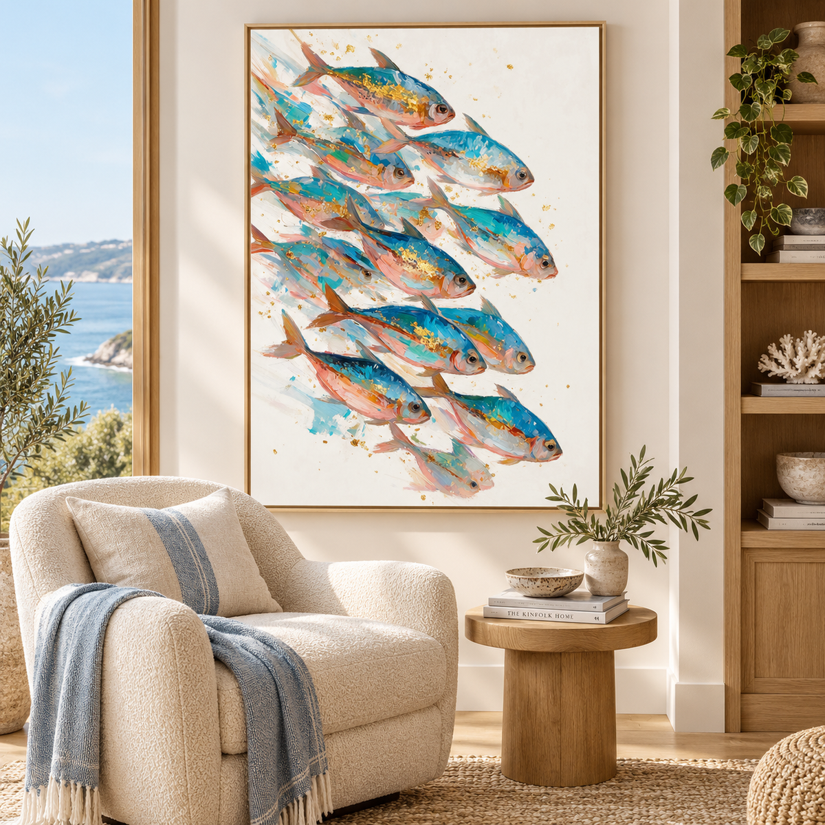 ARBYNART Abstract Art | Gilded Currents of the Sea