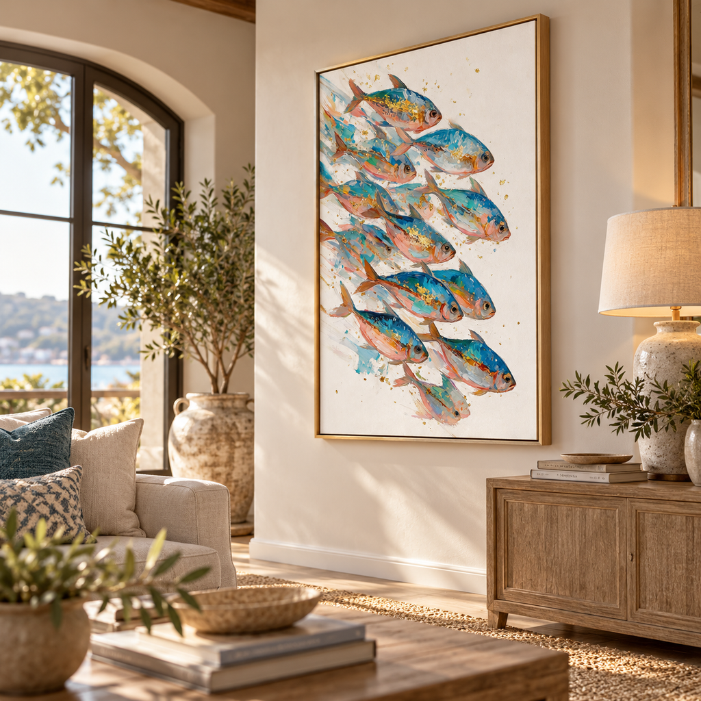 ARBYNART Abstract Art | Gilded Currents of the Sea
