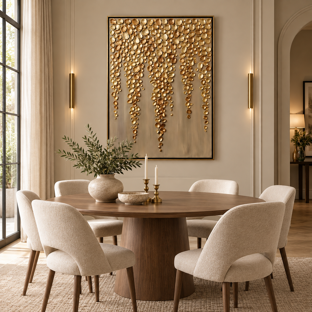 ARBYNART Contemporary Luxe Art | Gilded Drop Canopy