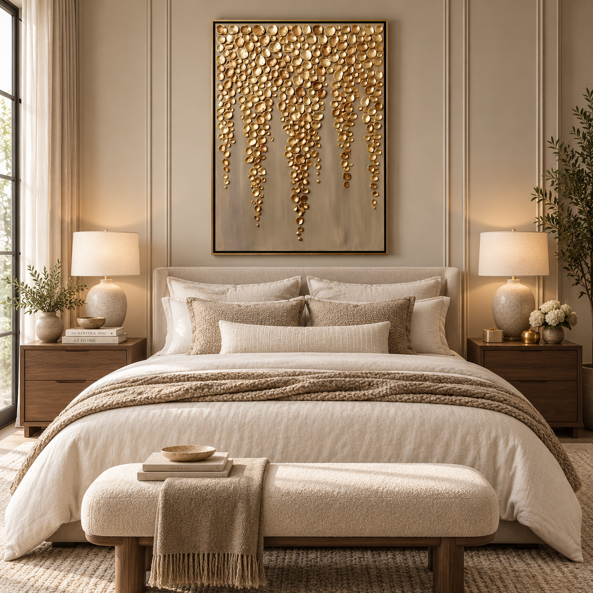 ARBYNART Contemporary Luxe Art | Gilded Drop Canopy