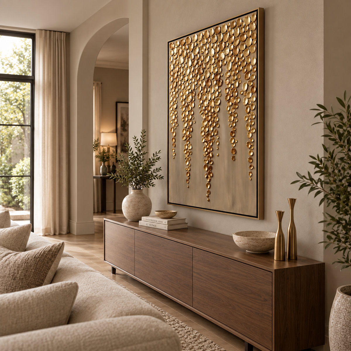 ARBYNART Contemporary Luxe Art | Gilded Drop Canopy