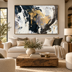 ARBYNART Abstract Art | Gilded Echoes of Midnight