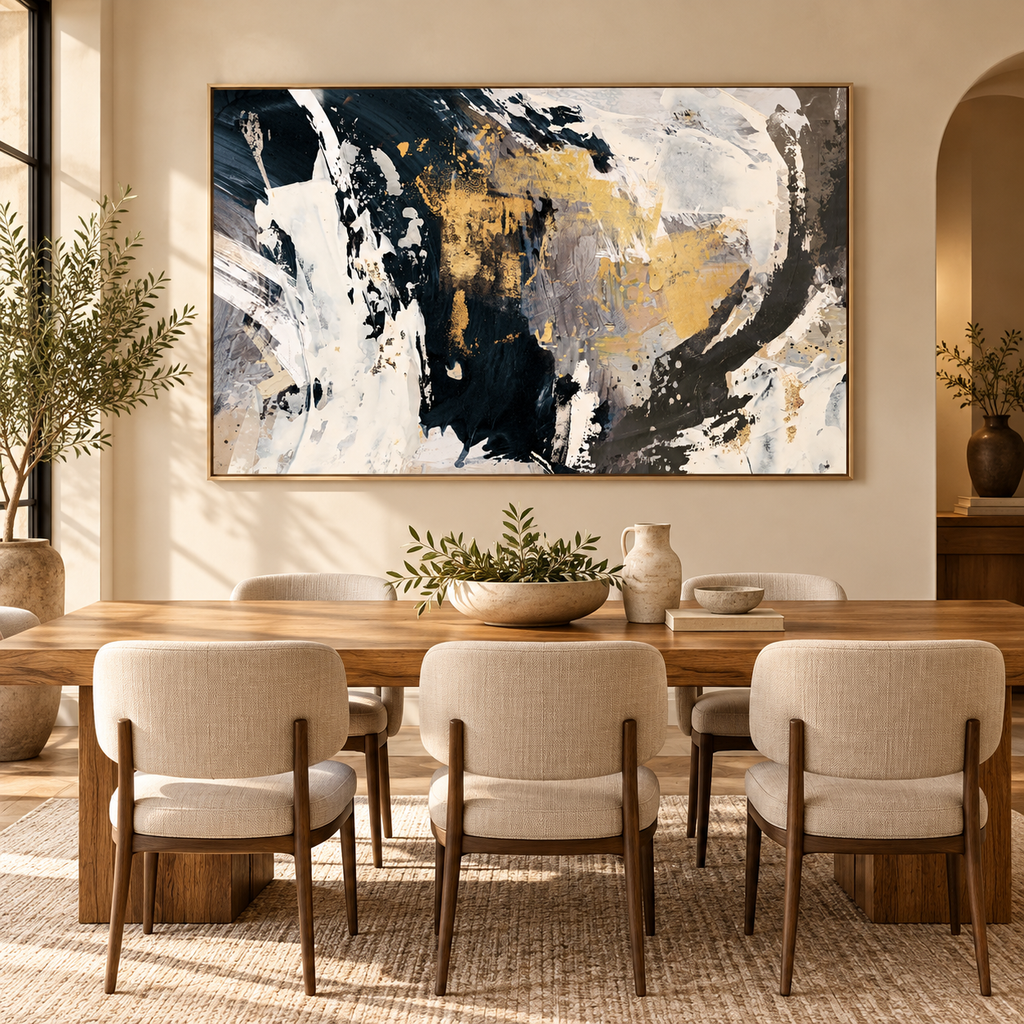 ARBYNART Abstract Art | Gilded Echoes of Midnight