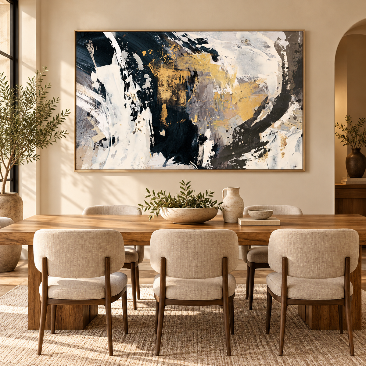 ARBYNART Abstract Art | Gilded Echoes of Midnight