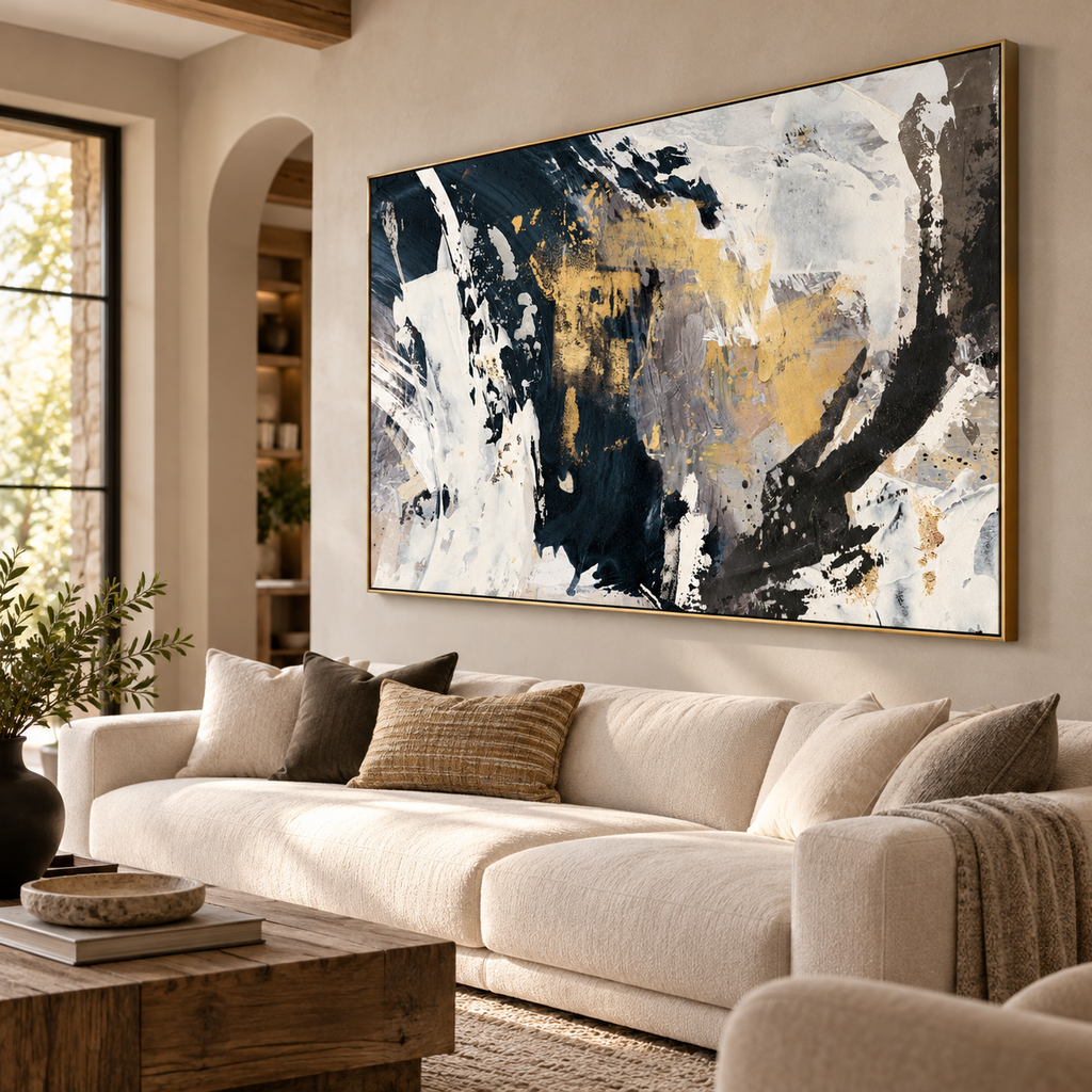ARBYNART Abstract Art | Gilded Echoes of Midnight
